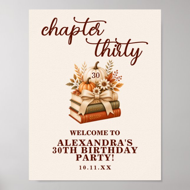 Kapitel 30 Höst Pumpa Boklig 30-årsdag Poster (Framsidan)