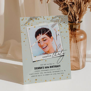 Kapitel 30 Roligt Modern Photo 30års födelsedag Inbjudningar