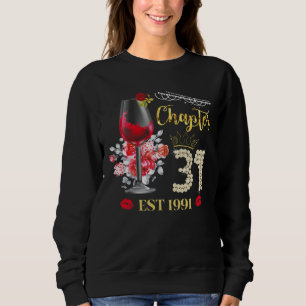 Kapitel 31 år EST 1991 31a Birthday Röd ros T Shirt