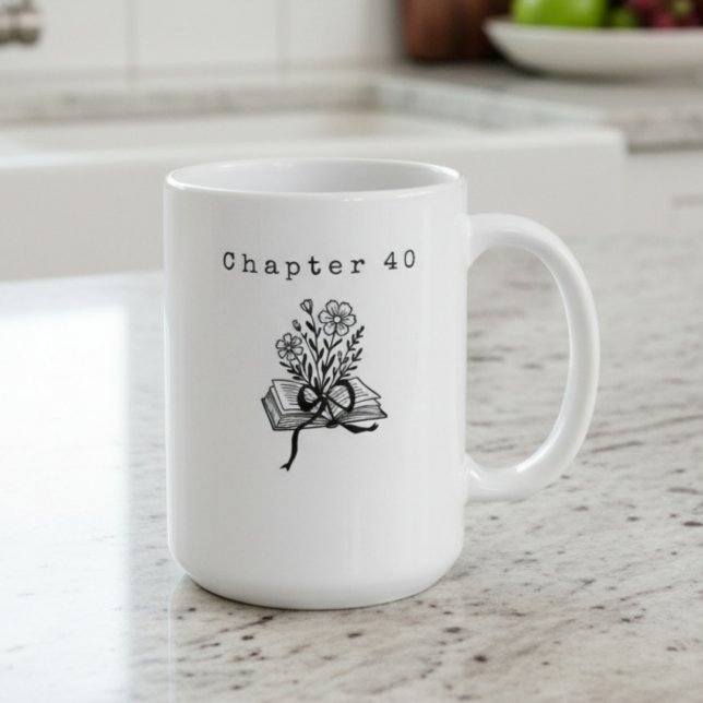 Kapitel 40 Coquette Bok Vilda Blommor Kaffemugg (Skapare uppladdad)