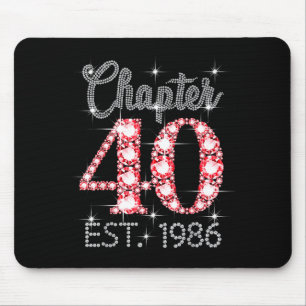 Kapitel 40 Est 1986 Glad 40-årsdag Flicka Män W Musmatta