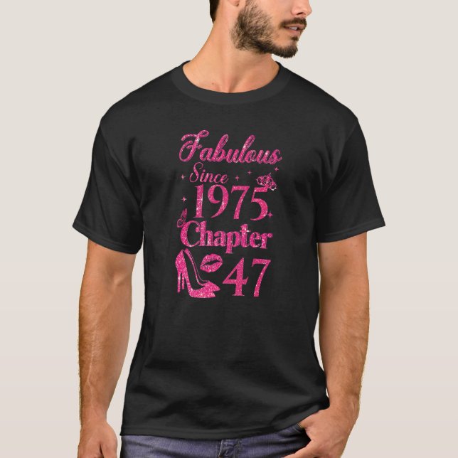Kapitel 47 Fabulous sedan 1975 47:e födelsedagen T Shirt (Framsida)