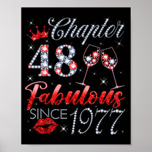 Kapitel 48 Fantastisk Sedan 1977 48 År Gammal Dam Poster