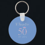 Kapitel 50 år EST 1971 50th Birthday Tee Gift F Nyckelring<br><div class="desc">Kapitel 50 år EST 1971 50Födelsedag i presenten för för manar kvinnor barn och din vän,  födelsedag,  team,  uniform,  klassmatematik</div>