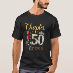 Kapitel 50 år Est 1972 50 Birthday Röd ros W T Shirt