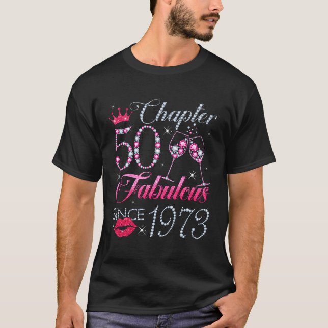 Kapitel 50 Fabulous sedan 1973 50th for T Shirt (Framsida)