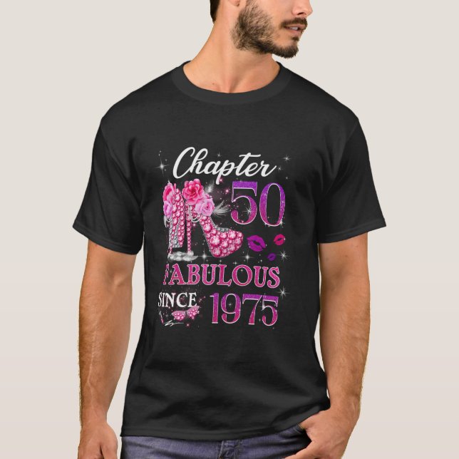 Kapitel 50 Fabulous sedan 1975 50 Birthday Queen T Shirt (Framsida)