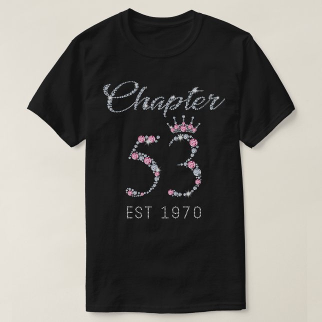 Kapitel 53 EST 1970 53-årspresent för kvinnor T Shirt (Design framsida)