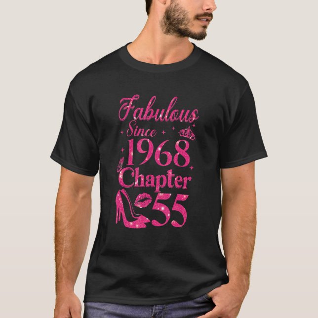 Kapitel 55 Fabulous sedan 1968 55:e födelsedagen T Shirt (Framsida)