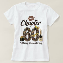 Kapitel 60 Leopard Skriv ut 70:e födelsedag drottn T Shirt