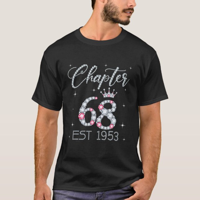 Kapitel 68 EST 1953 68 födelsedagstorgen för Wom T Shirt (Framsida)