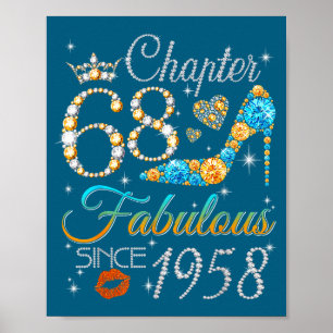 Kapitel 68 Fantastisk Sedan 1958 68-årsdag Kvinnor Poster