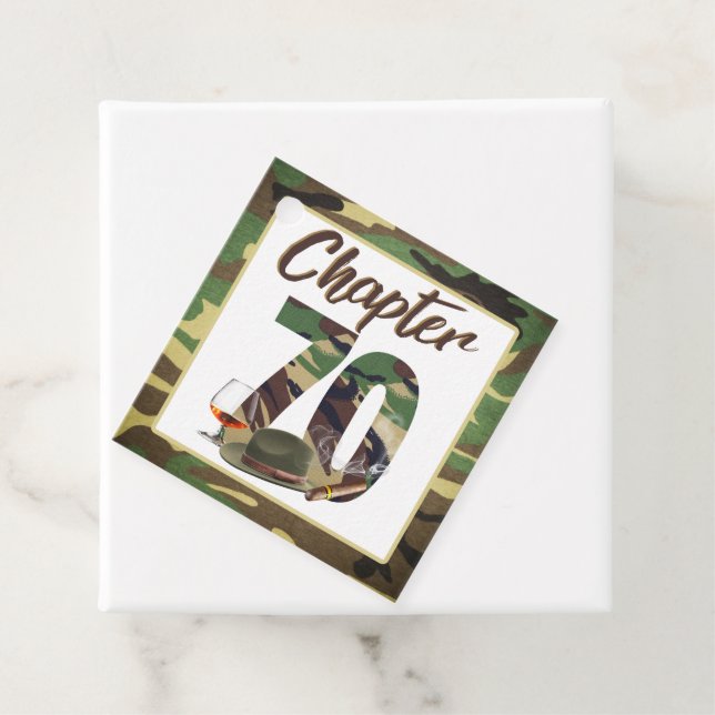 Kapitel 70 Arméns kamouflage 70:e födelsedagsfoto Gåvor Etiketter (På plats)