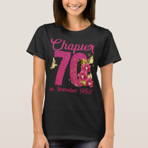 Kapitel 70 Rosa & Guld Orchids 70:e födelsedagen T Shirt