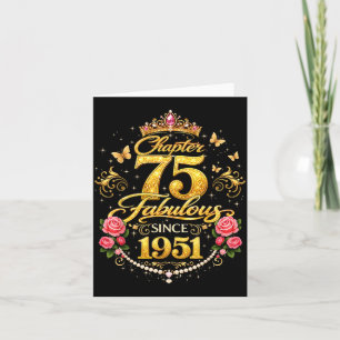 Kapitel 75 Fantastisk sedan 1951 Blommig 75-årsdag Kort
