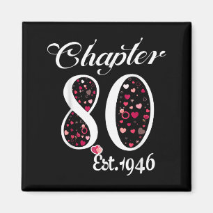 Kapitel 80 est 1946 glad 80-årsdag flicka gåva magnet