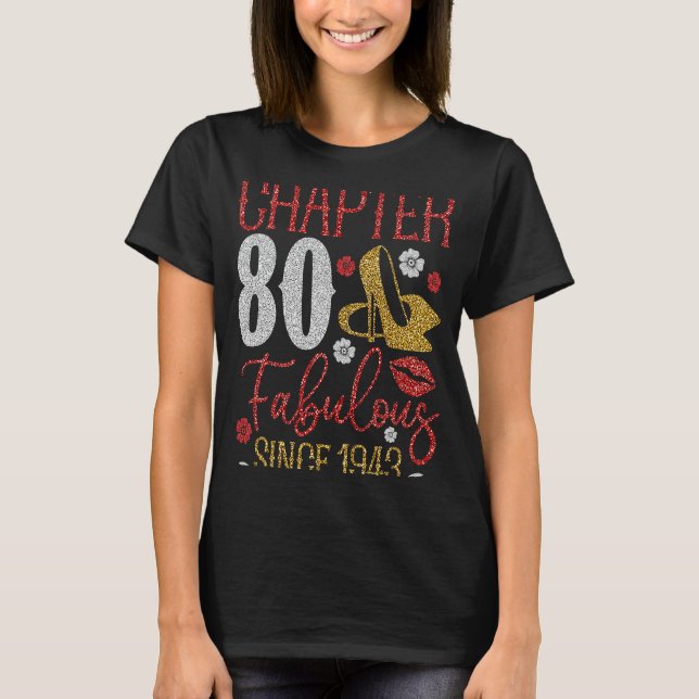 Kapitel 80 Fabulous sedan 1943 80 Birthday Cute T Shirt (Framsida)