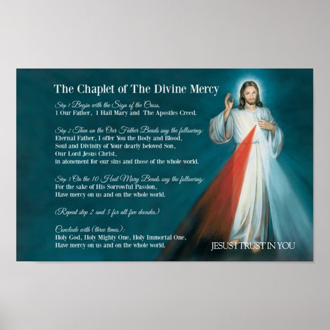 KAPITEL I DIVINE MERCY Prayer Poster (Framsidan)