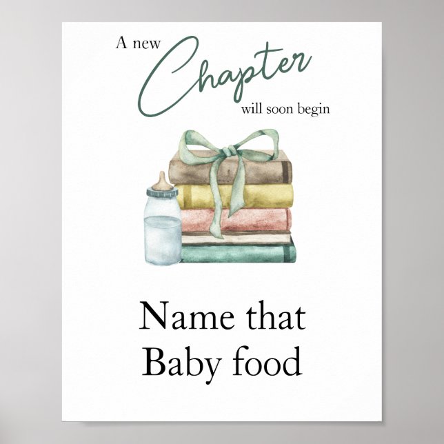 Kapitel Storybook Baby dusch Namn som föda baby Poster (Framsidan)