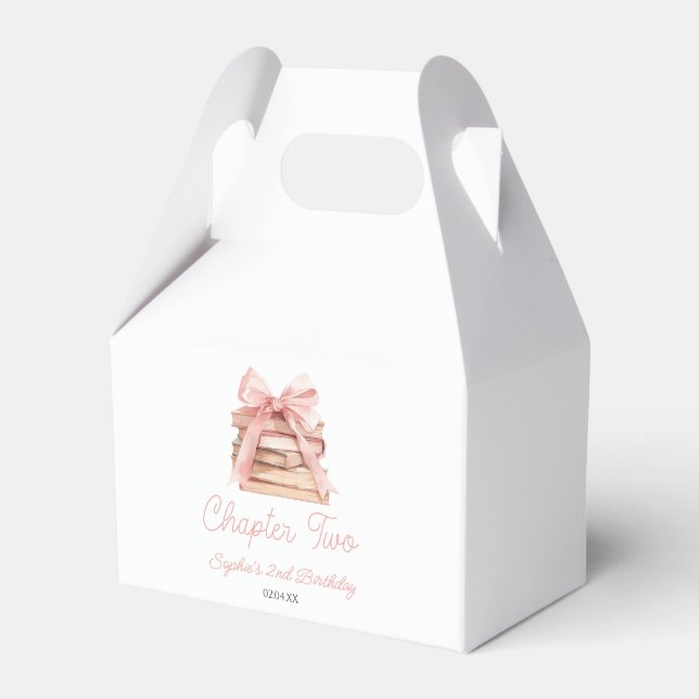 Kapitel Två Rosa Slinga Böcker 2-års Födelsedagsfe Presentaskar (Framsidan Sidan)
