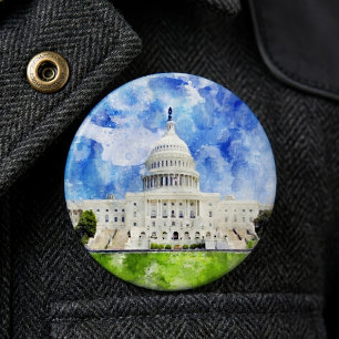 Kapitolium i Washington DC Akvarell Knapp