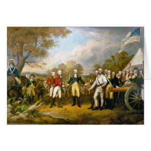 Kapitulation av General Burgoyne av John Trumbull Hälsningskort