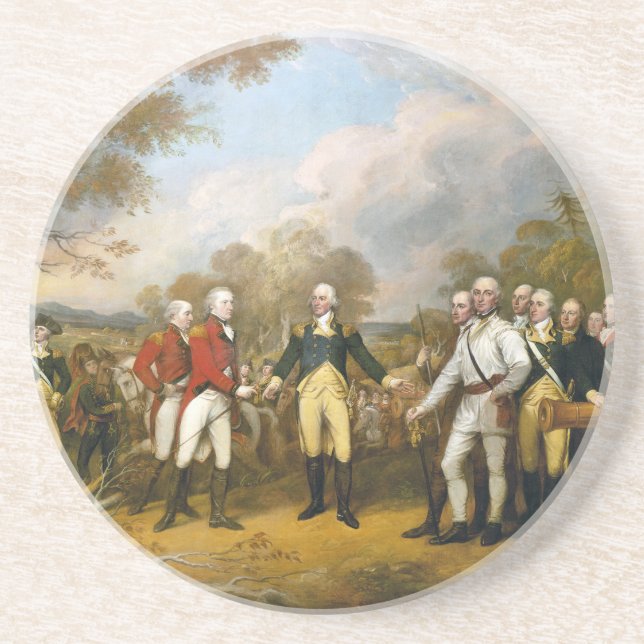Kapitulation av General Burgoyne av John Trumbull Underlägg (Framsidan)