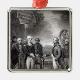 Kapitulation av Lord Cornwallis på Yorktown, 1781 Julgransprydnad Metall