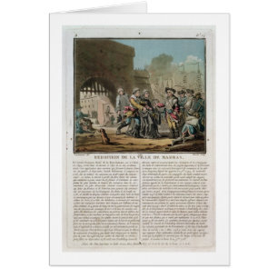 Kapitulation av staden av Madras, 1746 som by Hälsningskort