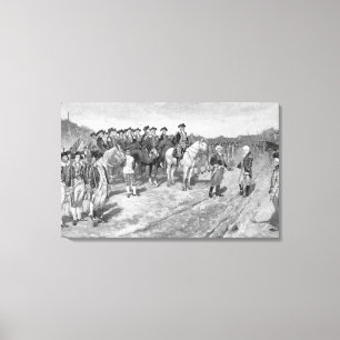 Kapitulationen av Cornwallis på Yorktown Canvastryck