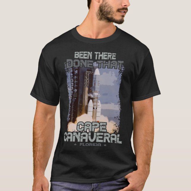 Kapkanaveral Space Station Spaceflight Launch T Shirt (Framsida)