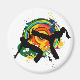 kapoeira silhouette magnet