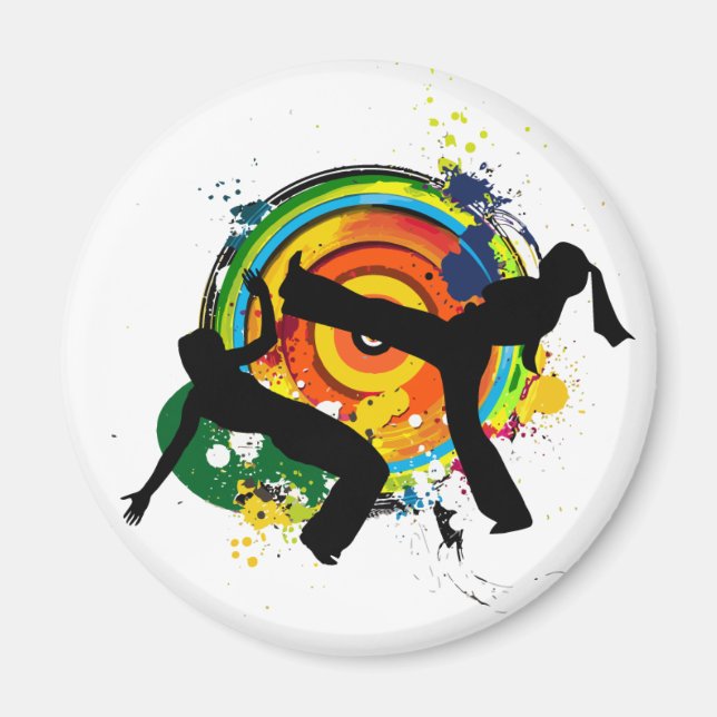 kapoeira silhouette magnet (Framsidan)