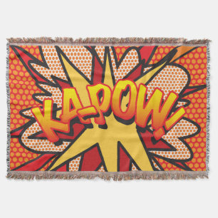 KAPOW Kul Retro Serietidning Popkonst Filt