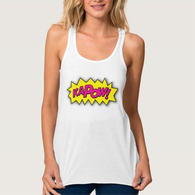 Kapow! Tanktop Linne Med Racerback (Framsida)
