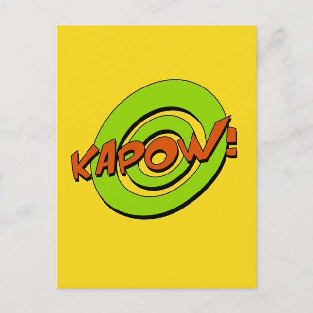 Kapow Tecknad Bok vykort (Framsida)