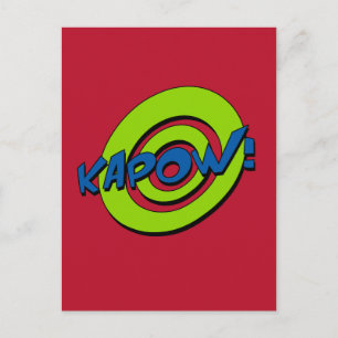 Kapow Tecknad Bok vykort