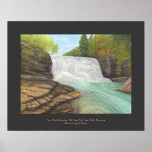 Käpp Bäck Cascades - Waterfall Art-utskrift Poster