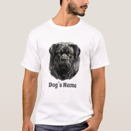 Käpp Corso Black and White Porträtt Silhouette T Shirt