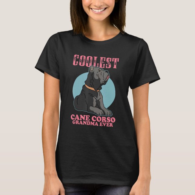 Käpp Corso Grandma Hundägare Käpp Corso 1 T Shirt (Framsida)