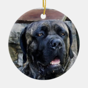 käpp corso grått brindle julgransprydnad keramik