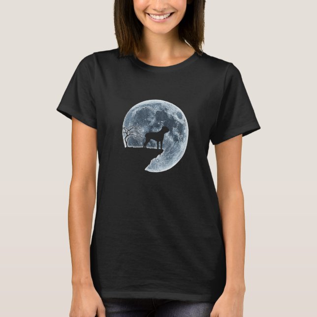 Käpp Corso Halloween Costume Måne Silhouette T Shirt (Framsida)