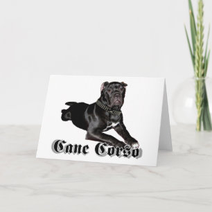 Käpp Corso-hälsningskort för hundvalpar Kort