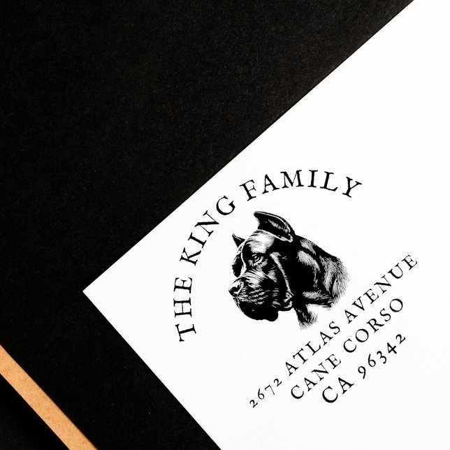 Käpp Corso Hund Family Namn Returadress Stämpel (Skapare uppladdad)