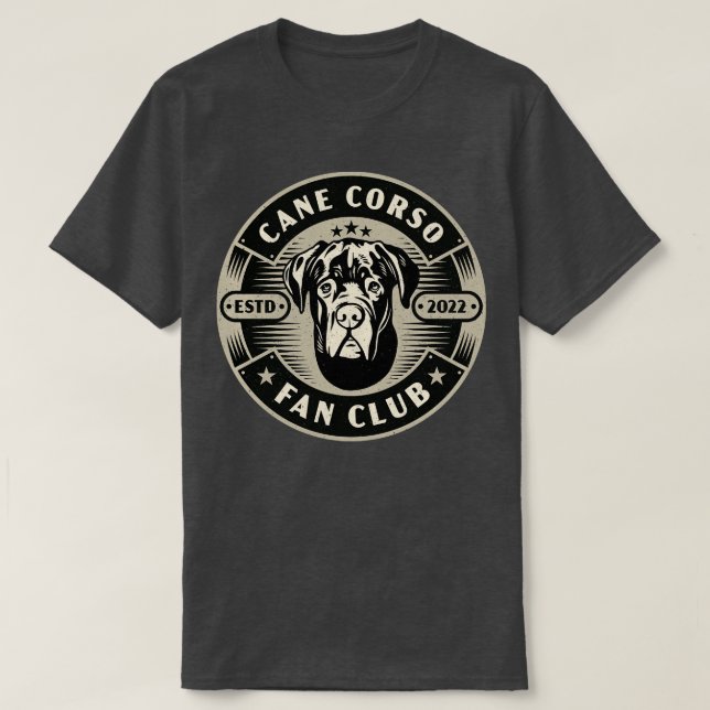 Käpp Corso Hund Fläkt Klubb T Shirt (Design framsida)