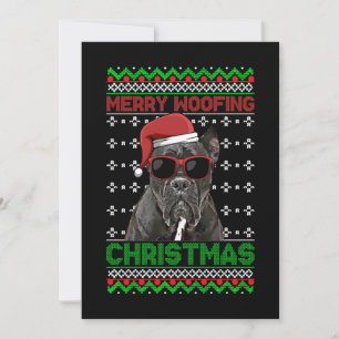 Käpp Corso Hund Funny Merry Woofing jul Inbjudningar