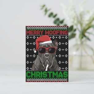 Käpp Corso Hund Funny Merry Woofing jul Vykort