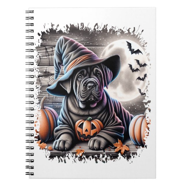 Käpp Corso Hund Halloween Anteckningsbok (Framsidan)