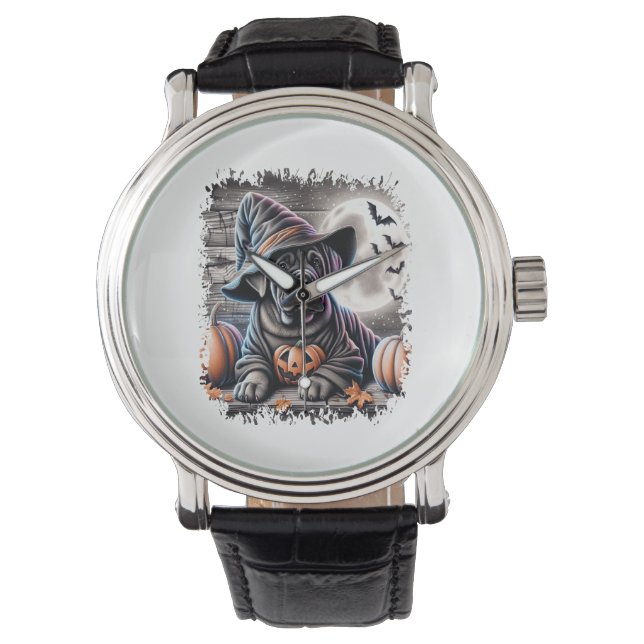 Käpp Corso Hund Halloween Armbandsur (Framsida)