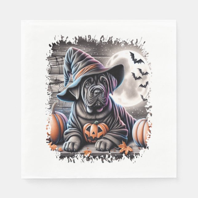 Käpp Corso Hund Halloween Pappersservett (Framsidan)